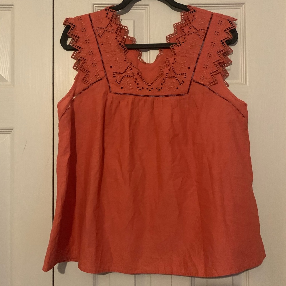 J. Crew wide strap tank blouse size medium